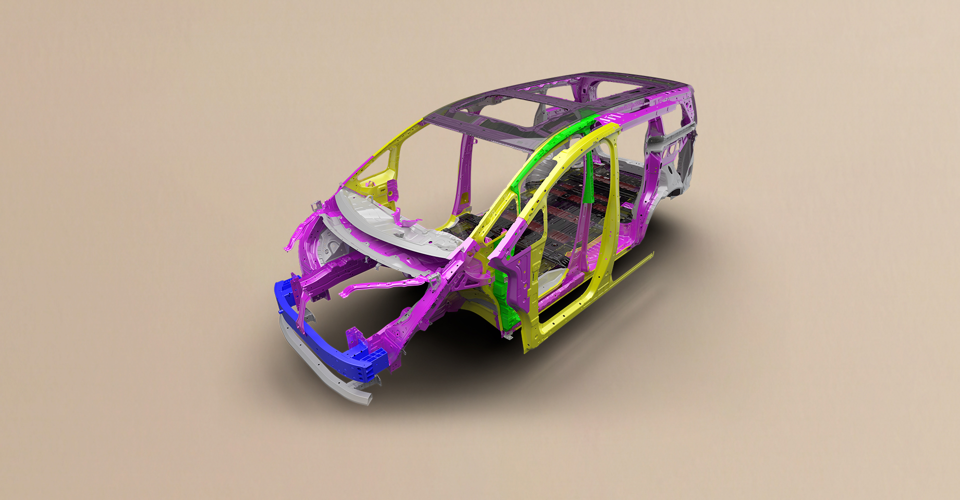 Detail of zipper pull with tan leather and silver rivet.